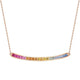 Aureline-Jewelry NOZBO 18K Gold Colored Sapphire Rainbow Smile Necklace