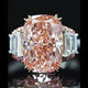 Aureline-Jewelry 4 Carat Fancy Vivid Pink Cushion Cut Lab Grown Diamond Ring 18K Gold