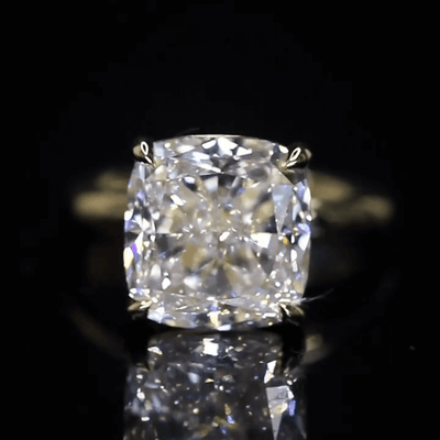 Aureline-Jewelry 7 Carat Cushion Cut Lab Grown Diamond Solitaire Ring