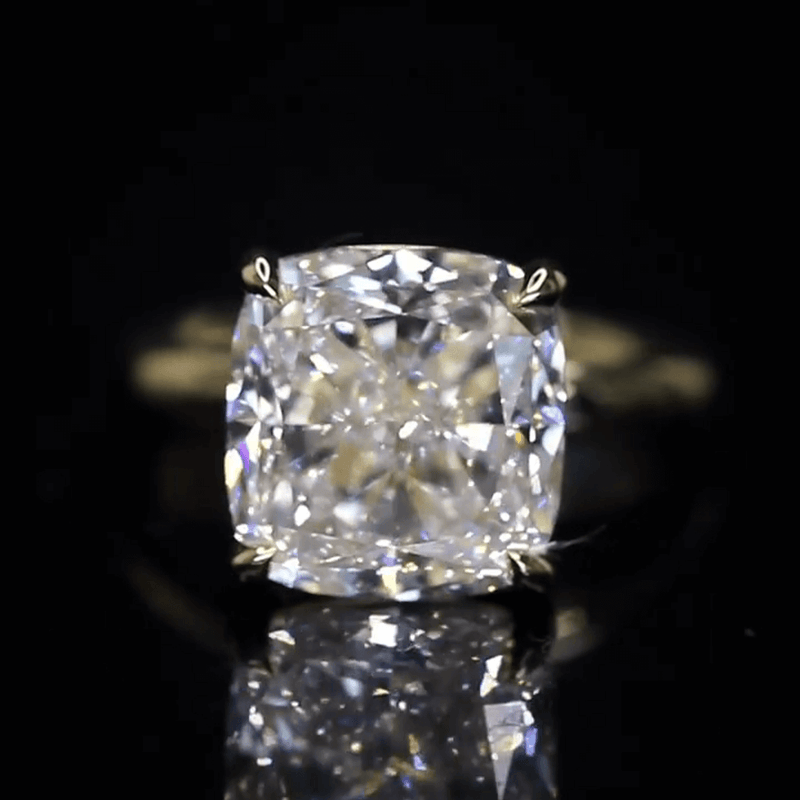 Aureline-Jewelry 7 Carat Cushion Cut Lab Grown Diamond Solitaire Ring