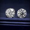 Aureline-Jewelry Round Lab Diamond Stud Earrings Four-Prong (6.00 Ct. Tw.)