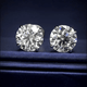 Aureline-Jewelry Round Lab Diamond Stud Earrings Four-Prong (6.00 Ct. Tw.)