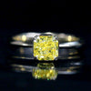Aureline-Jewelry 1.22 Carat Radiant Fancy Vivid Yellow Lab Grown Diamond Ring
