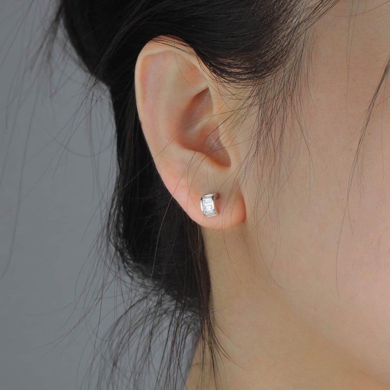 Aureline-Jewelry Baguette Lab-Grown Diamond Studs Earrings (1.00 Ct. Tw.)
