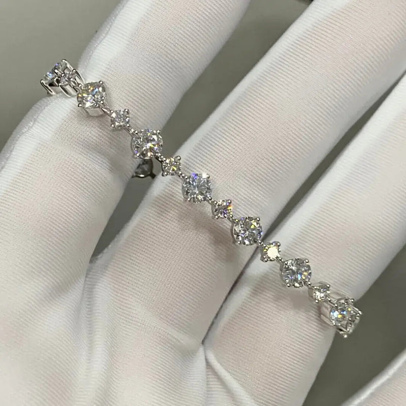 Aureline-Jewelry Each 0.1-carat 0.4-carat Lab-Grown Diamond Graduated Bracelet