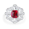 Aureline-Jewelry Lab-Grown Ruby Ring with White Sapphire 14k Gold