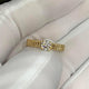 Aureline-Jewelry Vintage Engagement Ring Round Lab Diamond Solitaire Ring Prong Set Anniversary Unique Ring Hand Ribbed