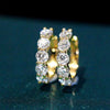 Aureline-Jewelry 5 Stone Round Lab Grown Diamond Hoop Earrings 18K Gold (1.30 Ct. Tw.)