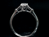 Aureline-Jewelry 0.8 Carat Cushion Cut Lab Diamond Three Stones Ring 18K Gold