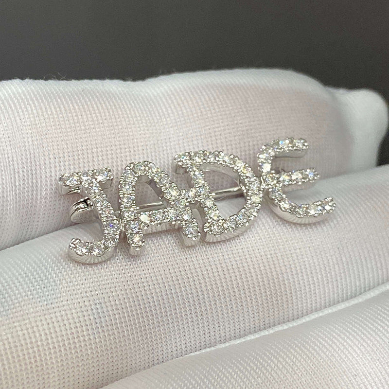Aureline-Jewelry Lab-Grown Diamond Custom Name Brooch