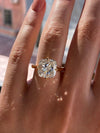 Aureline-Jewelry 5 Carat Cushion Cut Lab Diamond Ring 14K Gold