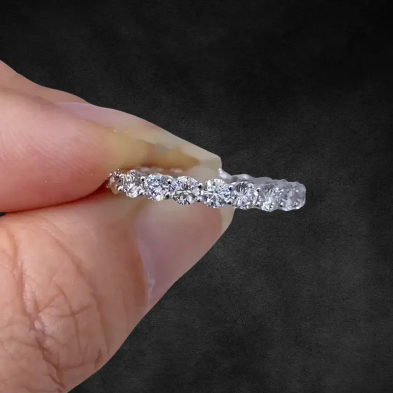 Aureline-Jewelry 2.2CTW Round Lab Grown Diamond Eternity Wedding Band