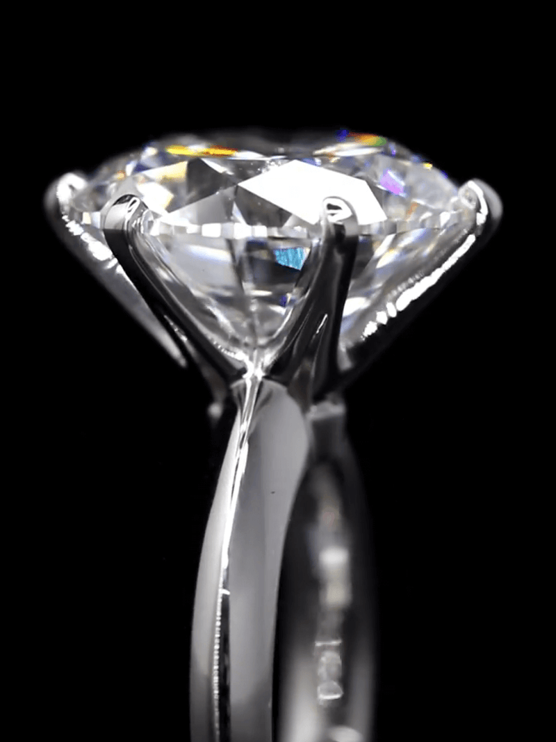 Aureline-Jewelry 13.14 Carat Round Lab Grown Diamond Solitaire Engagement Ring