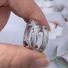 Aureline-Jewelry Statement Couple Wedding Bands Set with Lab Diamonds 18K White Gold