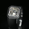 Aureline-Jewelry 2 Carat Asscher Cut Lab Diamond Men's Ring