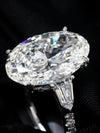 Aureline-Jewelry 8 carat Pear Cut Lab Diamond Three Stone Ring