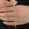 Aureline-Jewelry Five Bezel-Set Lab Diamonds Bracelet In 925 Sliver (3/4 Ct. Tw.)