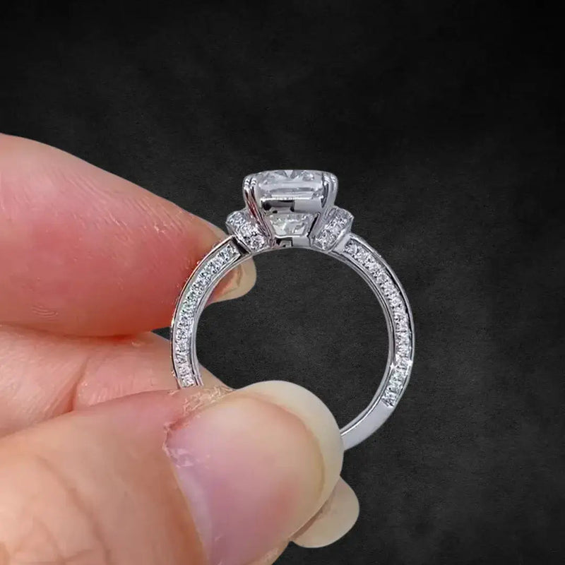 Aureline-Jewelry 4 TCW Criss Cut Lab Grown Diamond Engagement Ring