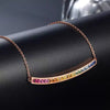 Aureline-Jewelry NOZBO 18K Gold Colored Sapphire Rainbow Smile Necklace