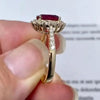 Aureline-Jewelry 2 Carat Ruby Ring with Lab Grown Diamonds