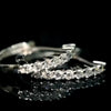 Aureline-Jewelry 8 Stone Round Lab Grown Diamond Hoop Earrigs