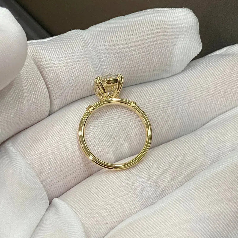Aureline-Jewelry 3 Carat Oval Cut Lab Diamond Engagement Ring