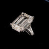 Aureline-Jewelry Emerald Cut Three Stone Lab-Grown Diamond Ring (11 CTW F/VS1)