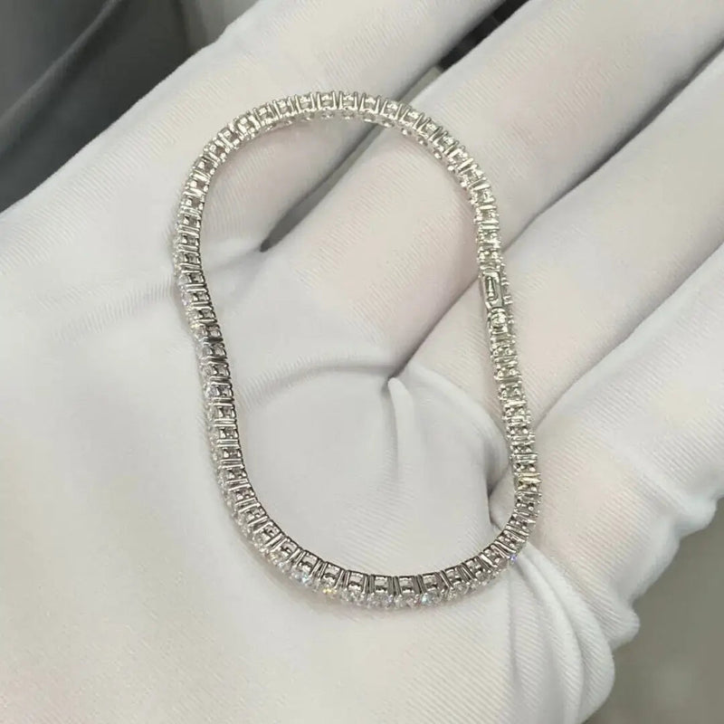 Aureline-Jewelry Each 0.05-carat Round Lab Grown Diamond Tennis Bracelet