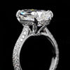Aureline-Jewelry 6.66 Carat Antique Oval Cut Lab Grown Diamond Engagement Ring