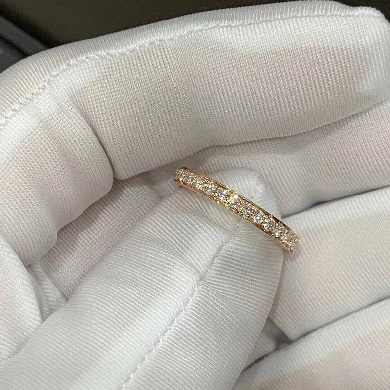 Aureline-Jewelry Round Cut Lab Diamond Eternity Ring 18K Gold