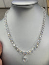 Aureline-Jewelry 60CTW Tennis Necklace with Pear and Round Lab Grown Diamond
