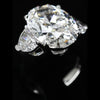 Aureline-Jewelry 10 CT Oval and Half Moon Lab Grown Diamond Three Stone Engagement Ring