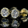 Aureline-Jewelry Milgrain Bezel Lab Grown Diamond Stud Earrings (0.60-3.00 Ct. Tw.)