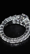 Aureline-Jewelry Emerald Cut Lab Diamond Eternity Ring with Gradient Diamonds