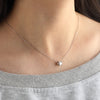 Aureline-Jewelry 1 CT Lab Diamond Cylinder Tube Pendant Necklace 18K Gold