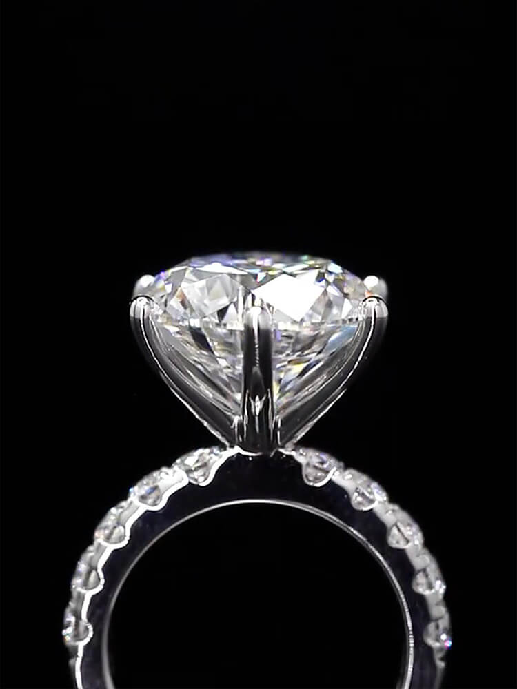 Aureline-Jewelry 8 carat Lab Diamond Pave Ring 18K Gold