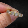 Aureline-Jewelry Princes Cut Lab Diamond Six Stone Wedding Stackable Band