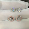 Aureline-Jewelry 2ctw Round Diamond Studs with Removable Pink Diamond Halo