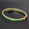 Aureline-Jewelry NOZBO Natural Emerald Bangle 18K Gold