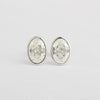Aureline-Jewelry Bezel Oval Lab-Grown Diamond Studs Earring (2.14 Ct. Tw.)