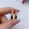 Aureline-Jewelry 18K Gold Wedding Bands Set with Lab Diamonds Couple Rings Set