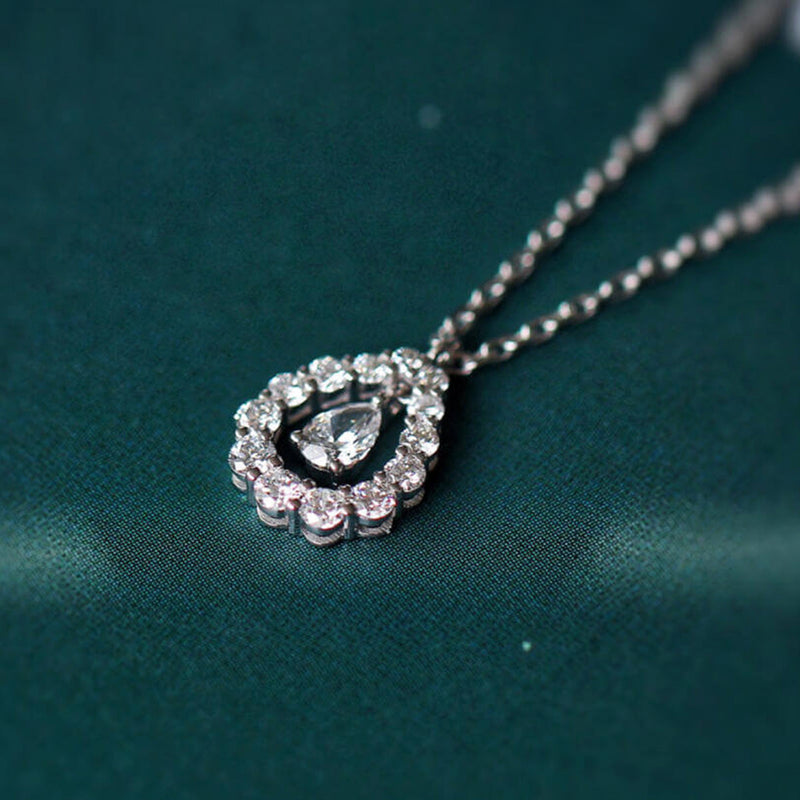 Aureline-Jewelry 0.38ct Pear Lab-Grown Diamond Teardrop Necklace 18K gold