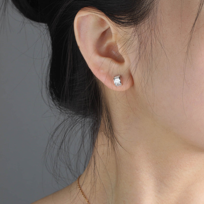Aureline-Jewelry Baguette Lab-Grown Diamond Studs Earrings (1.00 Ct. Tw.)