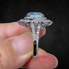 Aureline-Jewelry Aquamarine Lab-Grown Diamond Ring In 18K Gold