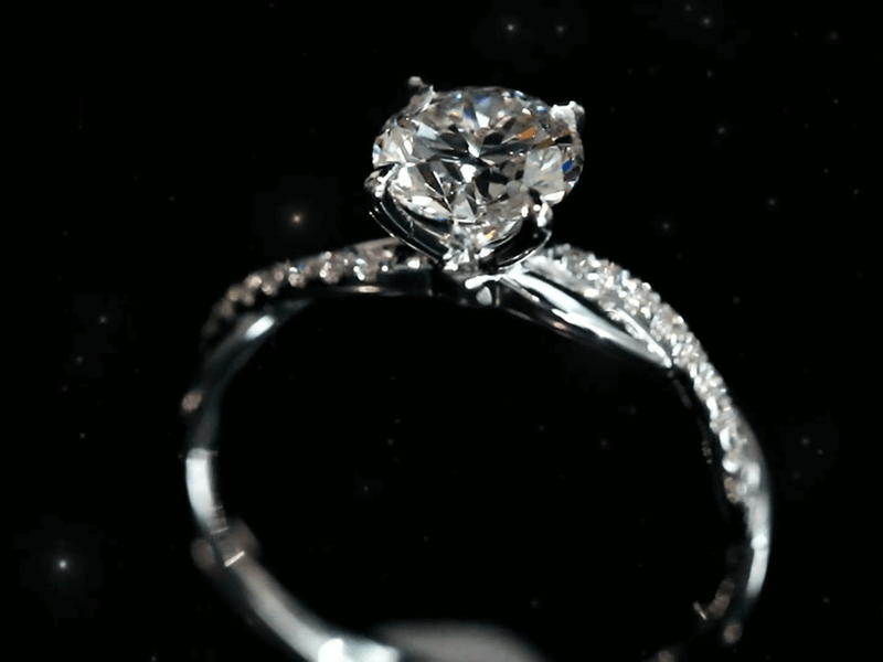 Aureline-Jewelry 1.08 Carat Vine-Inspired Lab Diamond Ring 18K Gold Engagement Ring