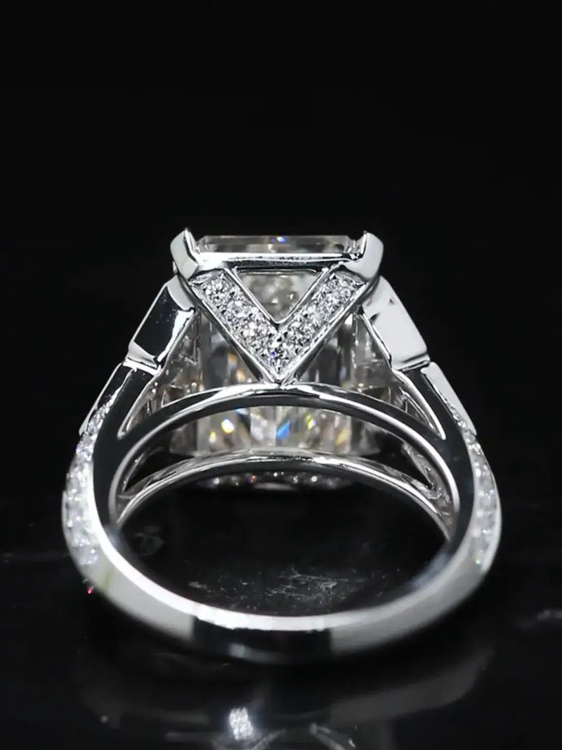 Aureline-Jewelry 16 Carat Emerald Cut Lab Grown Diamond Luxury Ring