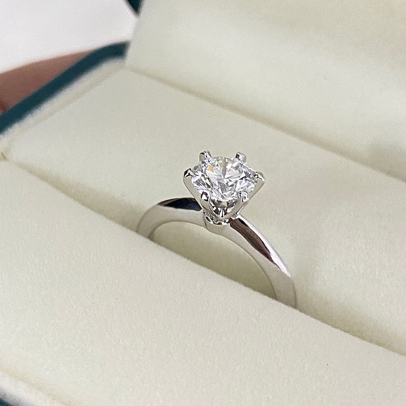 Aureline-Jewelry Round Lab Grown Diamond Solitaire Engagement Ring
