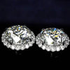 Aureline-Jewelry Brilliant Halo Round Lab Grown Diamond Studs Earrings (10.00 Ct. Tw.)