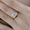 Aureline-Jewelry 2 Carat Oval Lab Diamond Ring 18K Gold