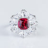 Aureline-Jewelry Lab-Grown Ruby Ring with White Sapphire 14k Gold